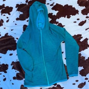Teal champion zip up jacket size girls xl